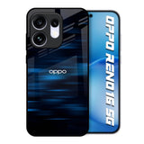 Blue Rough Abstract Oppo Reno16 5G Glass Back Cover Online