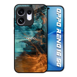 Golden Splash Oppo Reno16 5G Glass Back Cover Online