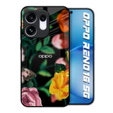 Flowers & Butterfly Oppo Reno16 5G Glass Back Cover Online