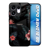 Tropical Art Flower Oppo Reno16 5G Glass Back Cover Online
