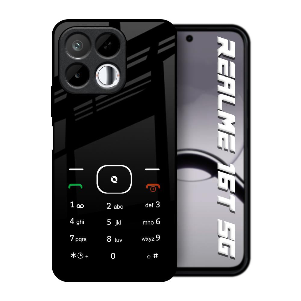 Classic Keypad Pattern Realme 16T 5G Glass Back Cover Online