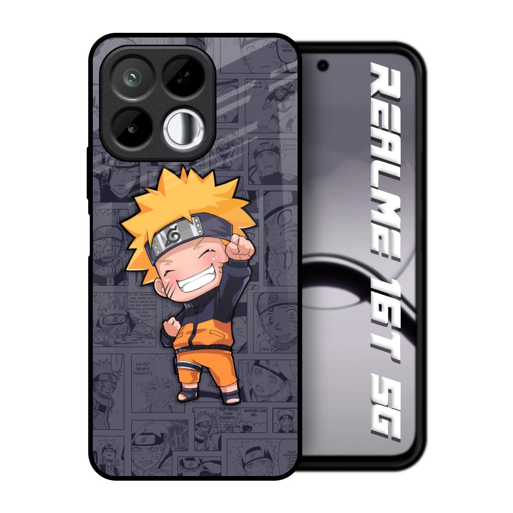 Orange Chubby Realme 16T 5G Glass Back Cover Online