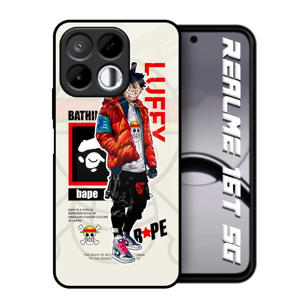 Bape Luffy Realme 16T 5G Glass Back Cover Online