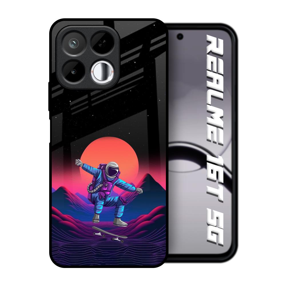 Retro Astronaut Realme 16T 5G Glass Back Cover Online