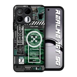 Green Camo Circuit Realme 16T 5G Glass Back Cover Online