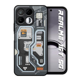 Retro Futuristic Realme 16T 5G Glass Back Cover Online