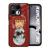 Astronaut Bear Realme 16T 5G Glass Back Cover Online