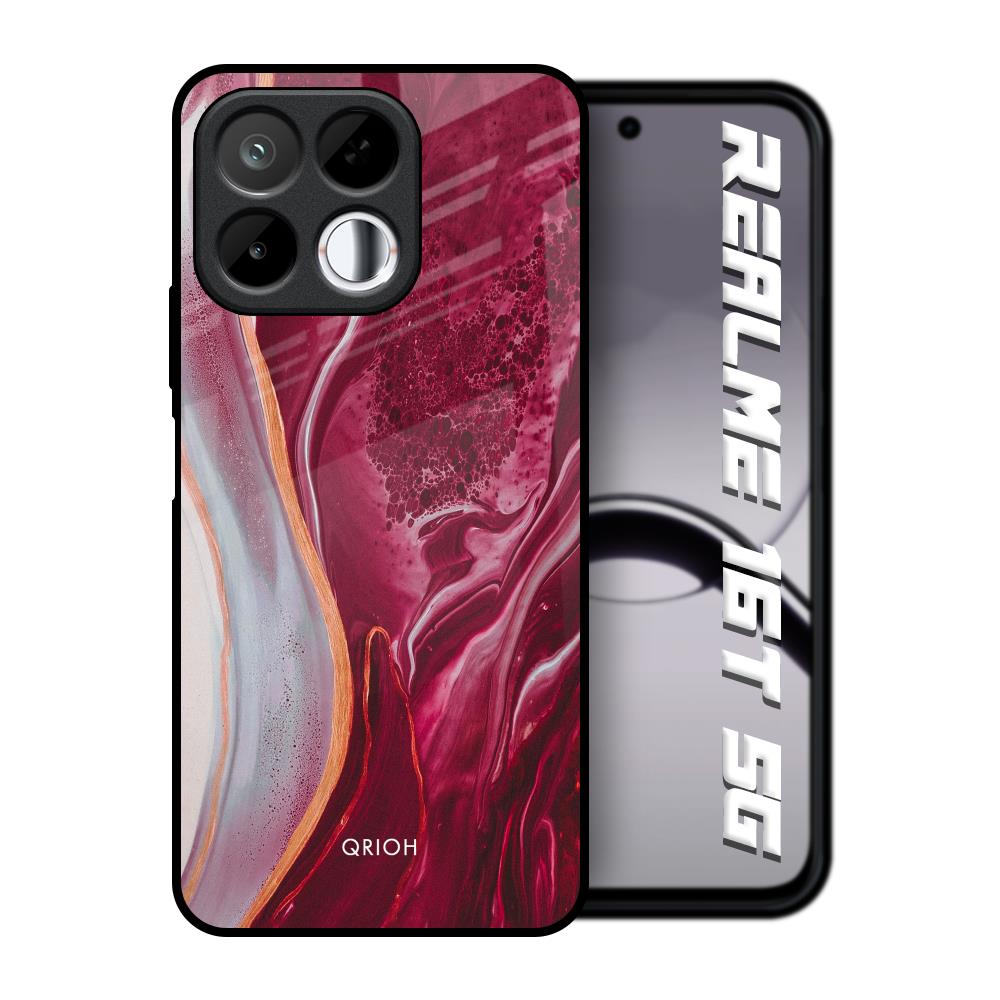 Crimson Ruby Realme 16T 5G Glass Back Cover Online