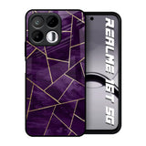 Geometric Purple Realme 16T 5G Glass Back Cover Online