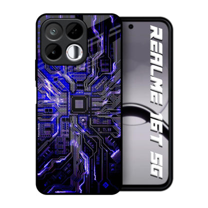 Techno Color Pattern Realme 16T 5G Glass Back Cover Online