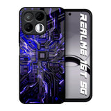 Techno Color Pattern Realme 16T 5G Glass Back Cover Online