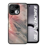 Pink And Grey Marble Realme 16T 5G Glass Back Cover Online