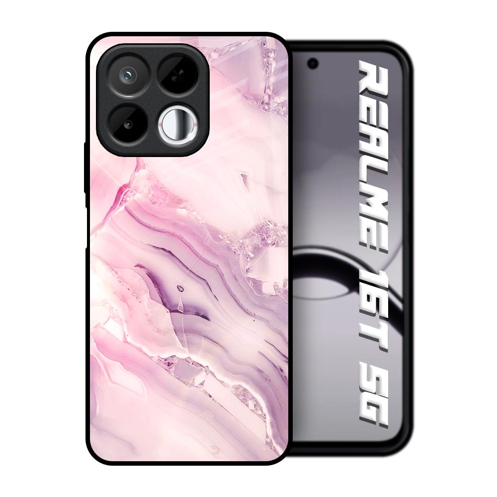 Diamond Pink Gradient Realme 16T 5G Glass Back Cover Online