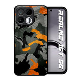 Camouflage Orange Realme 16T 5G Glass Back Cover Online