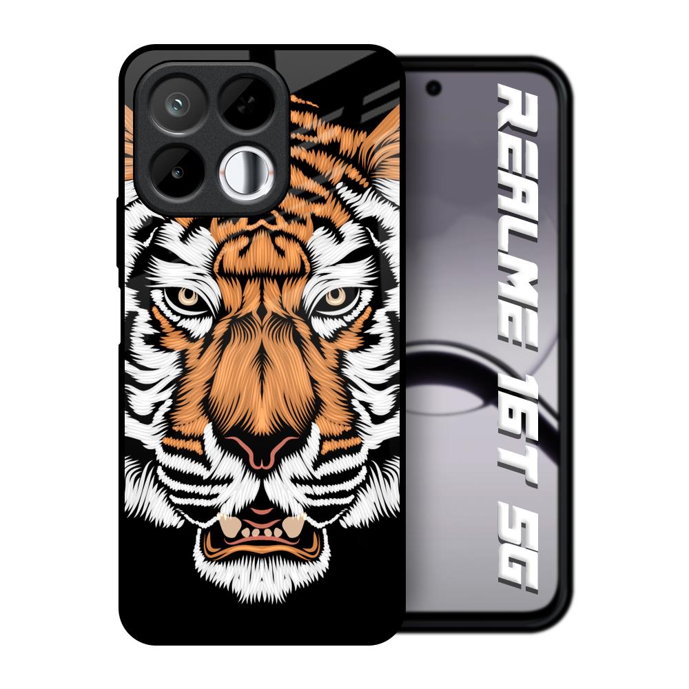 Angry Tiger Realme 16T 5G Glass Back Cover Online