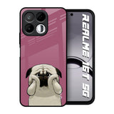 Funny Pug Face Realme 16T 5G Glass Back Cover Online