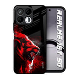 Red Angry Lion Realme 16T 5G Glass Back Cover Online