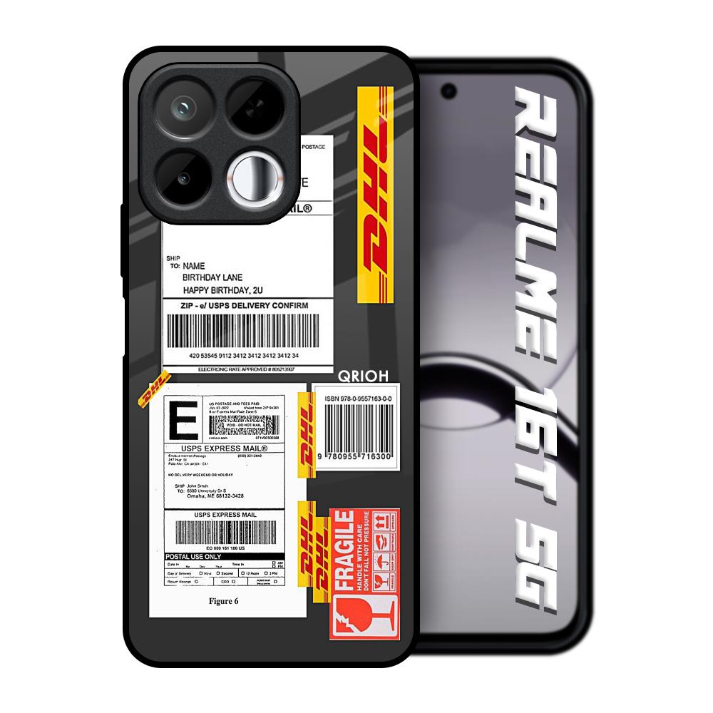 Cool Barcode Label Realme 16T 5G Glass Back Cover Online