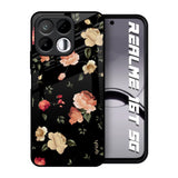 Black Spring Floral Realme 16T 5G Glass Back Cover Online