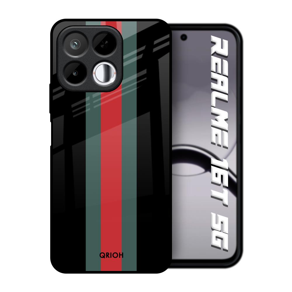 Vertical Stripes Realme 16T 5G Glass Back Cover Online