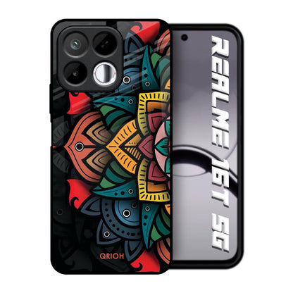 Retro Gorgeous Flower Realme 16T 5G Glass Back Cover Online