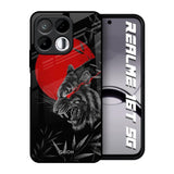 Red Moon Tiger Realme 16T 5G Glass Back Cover Online