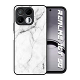 Modern White Marble Realme 16T 5G Glass Back Cover Online