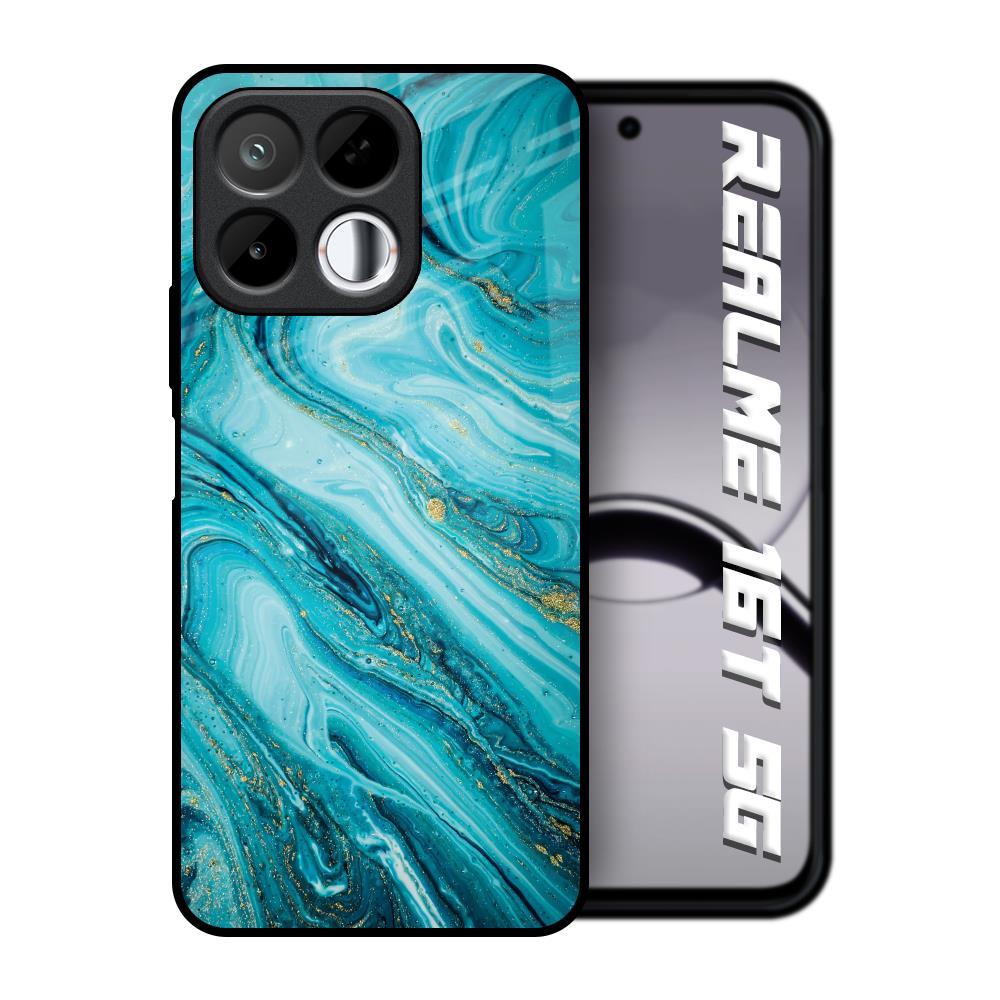 Ocean Marble Realme 16T 5G Glass Back Cover Online