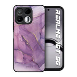 Purple Gold Marble Realme 16T 5G Glass Back Cover Online