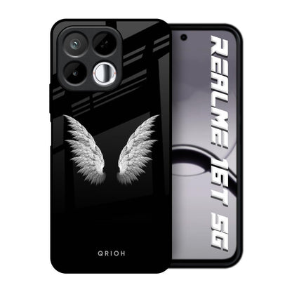 White Angel Wings Realme 16T 5G Glass Back Cover Online