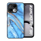 Vibrant Blue Marble Realme 16T 5G Glass Back Cover Online