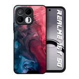 Blue & Red Smoke Realme 16T 5G Glass Back Cover Online