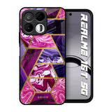 Electroplated Geometric Marble Realme 16T 5G Glass Back Cover Online