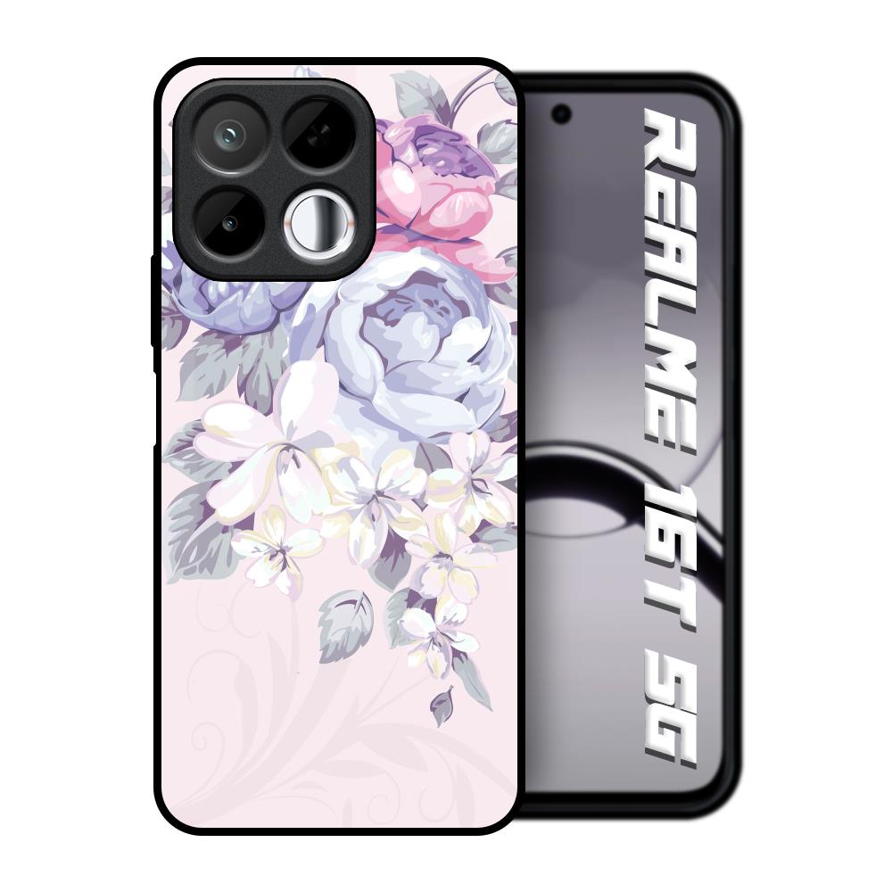 Elegant Floral Realme 16T 5G Glass Back Cover Online