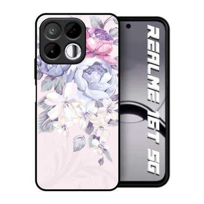 Elegant Floral Realme 16T 5G Glass Back Cover Online