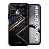 Sleek Golden & Navy Realme 16T 5G Glass Back Cover Online