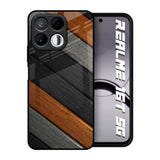 Tri Color Wood Realme 16T 5G Glass Back Cover Online