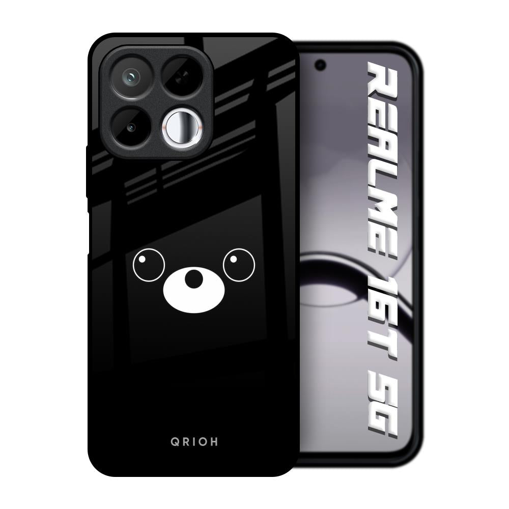 Cute Bear Realme 16T 5G Glass Back Cover Online