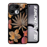 Lines Pattern Flowers Realme 16T 5G Glass Back Cover Online