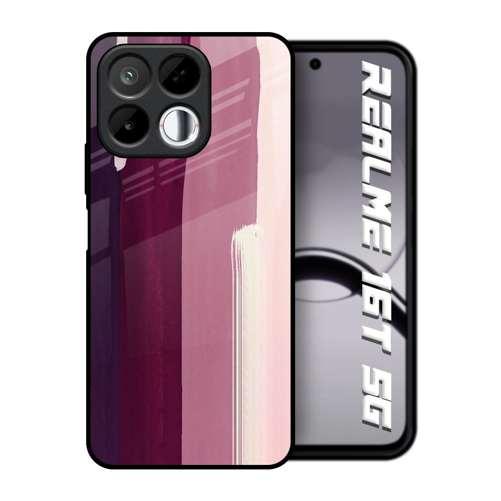 Brush Stroke Art Realme 16T 5G Glass Back Cover Online