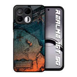 Geographical Map Realme 16T 5G Glass Back Cover Online