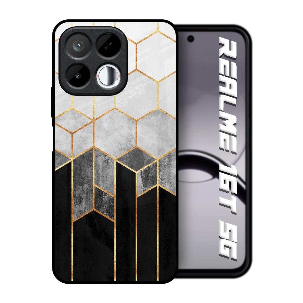 Tricolor Pattern Realme 16T 5G Glass Back Cover Online