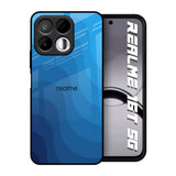 Blue Wave Abstract Realme 16T 5G Glass Back Cover Online