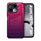 Wavy Pink Pattern Realme 16T 5G Glass Back Cover Online