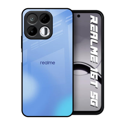 Vibrant Blue Texture Realme 16T 5G Glass Back Cover Online