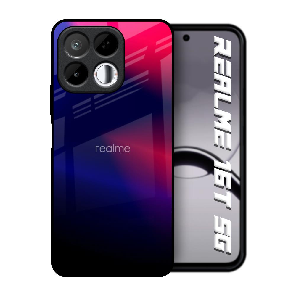 Blue Ombre Realme 16T 5G Glass Back Cover Online