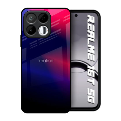 Blue Ombre Realme 16T 5G Glass Back Cover Online