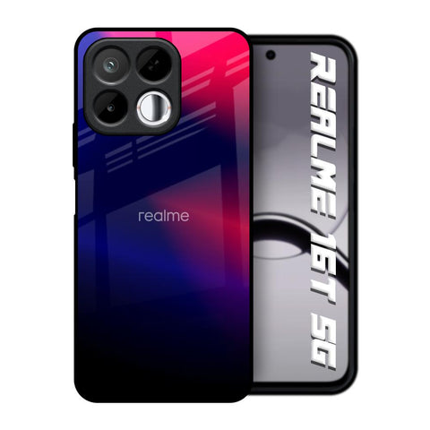 Blue Ombre Realme 16T 5G Glass Back Cover Online