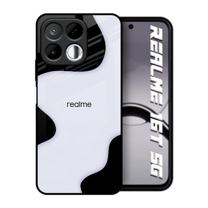 Wheat Cream Wavy Realme 16T 5G Glass Back Cover Online