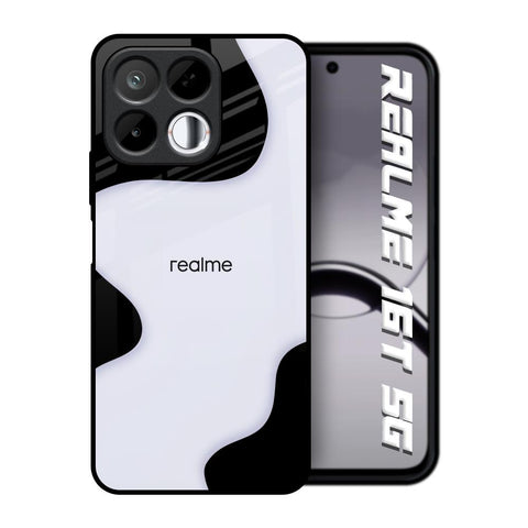 Wheat Cream Wavy Realme 16T 5G Glass Back Cover Online